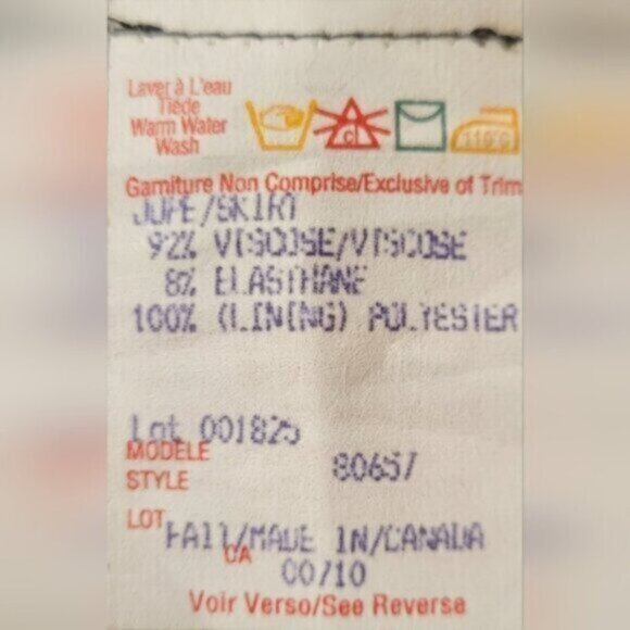 Vintage Joseph Ribkoff A-Symmetrical Layered Skirt Size 12 - Picture 7 of 7